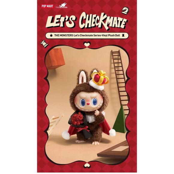 POP MART Labubu Let’s Checkmate Plush Doll & Hanging Card Set NIB - Picture 7 of 17